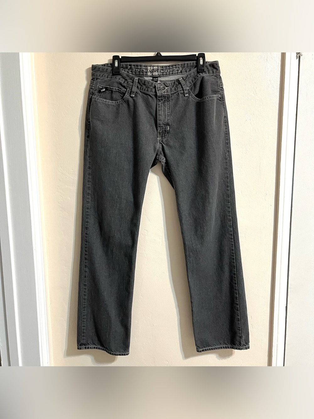 Vans Men's Straight Leg Grey Denim Jeans 34 x 30